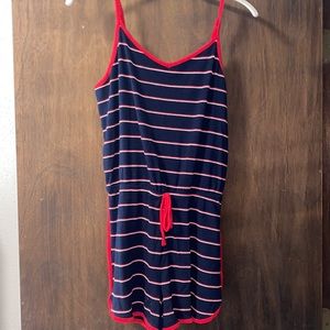 Red white and blue romper